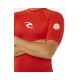 4. Herren Lycra RIP CURL Waves UPF Perf Kurzarmhemd rot