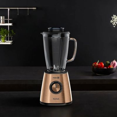 4. TEFAL | Standmixer | BlendForce BL439G10 | Tischgerät | 800 W | Behältermaterial: Glas | Behältervolumen: 1,75 l | Eiscrushing-Funktion | Kupfer