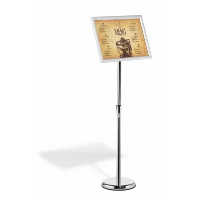5. Robuster Schilderhalter und Präsentationsständer 479923 A3 aus Aluminium, Kunststoff und Stahl, Silber