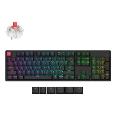 Keychron K10 QMK V2 Universal-Tastatur mit USB, Funkfernbedienung und Bluetooth, QWERTZ-Tastatur, Englisch, Schwarz