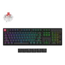 Keychron K10 QMK V2 Universal-Tastatur mit USB, Funkfernbedienung und Bluetooth, QWERTZ-Tastatur, Englisch, Schwarz
