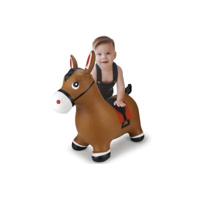 Jamara Hüpfendes Tier Pferd braun mit Pumpe Tiere