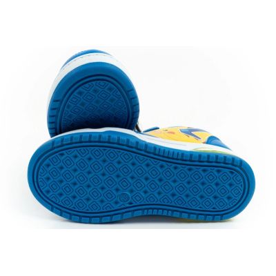 9. Leomil Kinder-Sportschuhe Pokémon-Sneaker, leicht, mit Klettverschluss, blaue LED-Beleuchtung