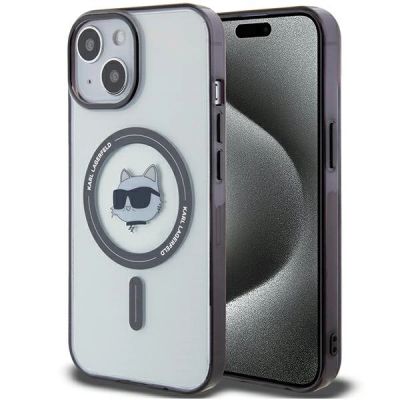 Karl Lagerfeld KLHMP15SHCHNOTK iPhone 15 6,1" transparentes Hardcase IML Choupette`s Head MagSafe
