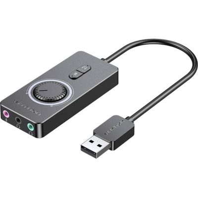 Vention 1m USB 2.0 Externe Soundkarte mit Lautstärkeregelung