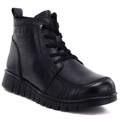 Bequeme Damen-Ankle-Boots aus Leder, schwarz, Campbell RI15302
