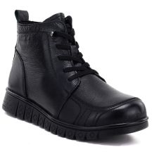 Bequeme Damen-Ankle-Boots aus Leder, schwarz, Campbell RI15302
