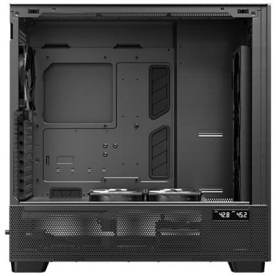 7. Antec FLUX PRO Full Tower Schwarz, Holz