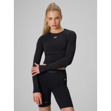 Damen-Trainingsshirt mit langen Ärmeln, schmal geschnitten, schnelltrocknend, Größe 4F 4FWAW26TFLOF595-20S