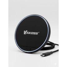 VAKOSS Qi-Kabelloses Induktionsladegerät 15W MY5316K Schwarz