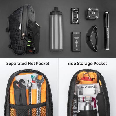 11. Rockbros C7-1 wasserdichte Fahrradtasche mit Sattelbefestigung 1,5l - Schwarz