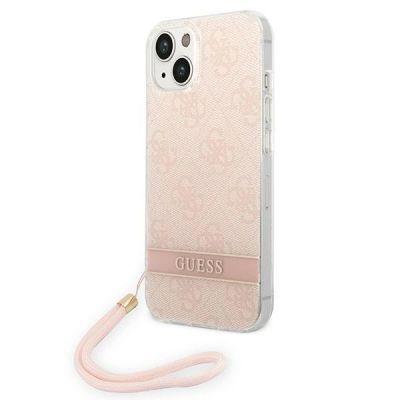 Guess GUOHCP14MH4STP iPhone 14 Plus 6,7 "rosa / rosa Hardcase 4G Print Strap