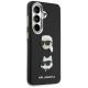 4. Karl Lagerfeld Saffiano Doppelkopf-Metallhülle für Samsung Galaxy S26 - Schwarz