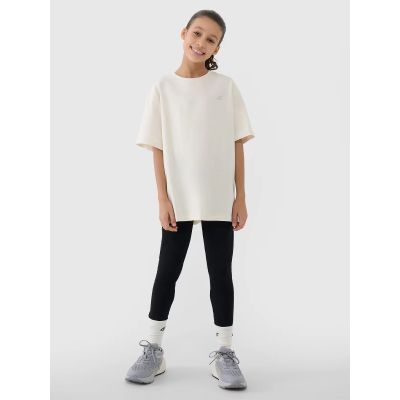 4. Mädchen-Oversize-T-Shirt, einfarbig, Größe 4F 4FJWSS25TTSHF1851-12S