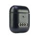4. Audi Lederhülle mit großem Logo für AirPods 1/2 – Schwarz