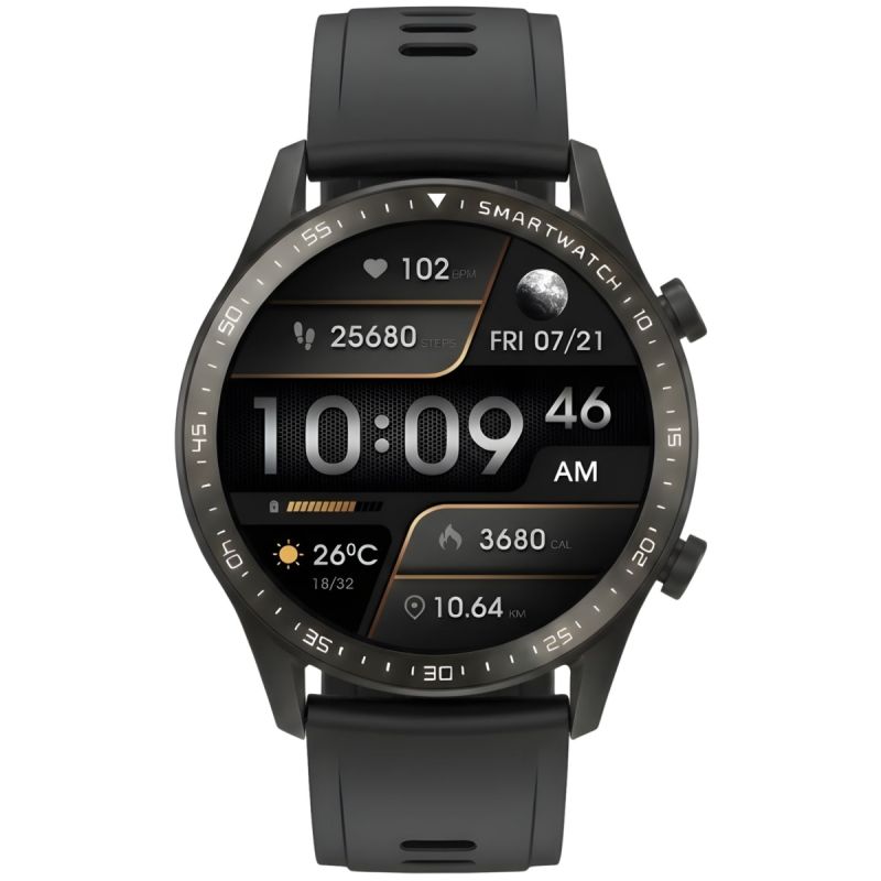 8. Smartwatch Gravity Schwarzes Armband und Band GT10-1