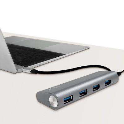5. LogiLink UA0309 USB 3.2 Gen 1 (3.1 Gen 1) Typ-C Hubs und Konzentratoren 5000 Mbit/s Grau