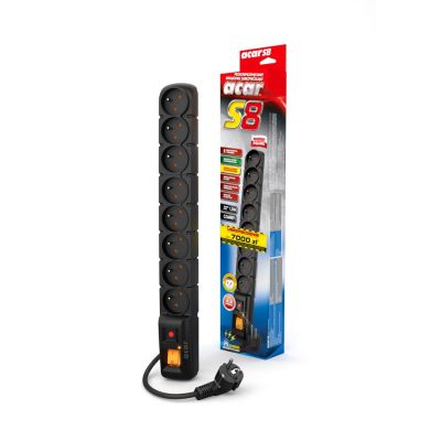 2. Steckdosenleiste Acar S8 (3 m; schwarz)