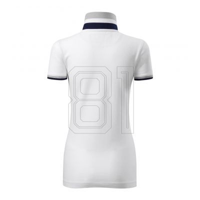3. Malfini Collar Up W MLI-25700 Weißes Poloshirt
