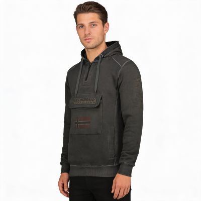 6. Geographical Norway Gymclass EO Tiedye Badge Sweatshirt M WU8270H-GNO-BLACK