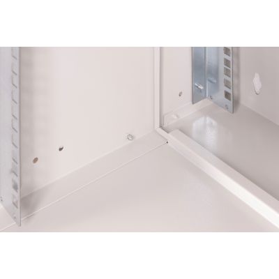 3. 19" 9U Wand-Netzwerkschrank, SOHO PRO 460 x 540 x 400 mm, Glastür, grau, unmontiert, 60 kg