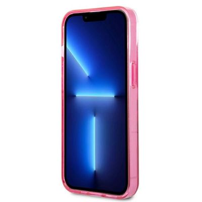 5. Karl Lagerfeld Gradient Ikonik Karl&Choupette Hülle für iPhone 13 mini - Pink