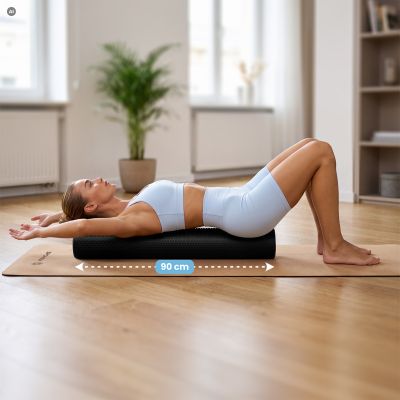 16. Pilates-Roller 90 cm, Rolle für Dehnübungen Spokey LONGY