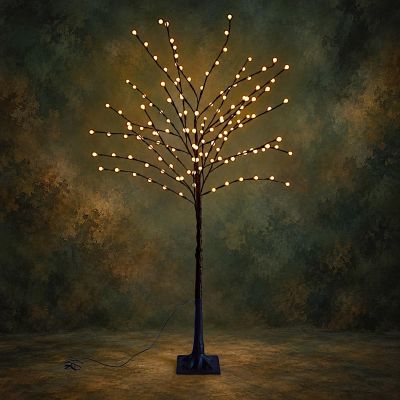 7. DEKORATIVER BAUM 144 LED 150 CM BRAUN