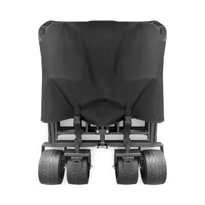 6. Wozinsky WZP-100 Strand-, Touristen-, Gartenwagen, langlebig, breite Räder, mit Sicherheitsnetz bis 100 kg - schwarz