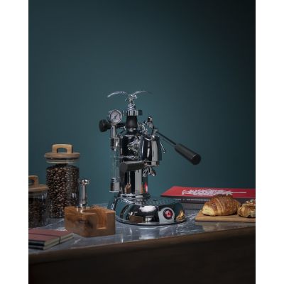 15. La Pavoni Milano manueller Hebel-Espressokocher, silber