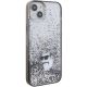 4. Karl Lagerfeld Liquid Glitter Choupette Hülle für iPhone 15 Plus – transparent