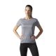 adidas Response Short Sleeve Tee Damen Laufshirt in Grau, mit der climacool Technologie für Abkühlung