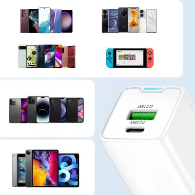10. Wozinsky WWC-35W GaN USB-A + USB-C Wandladegerät – Weiß