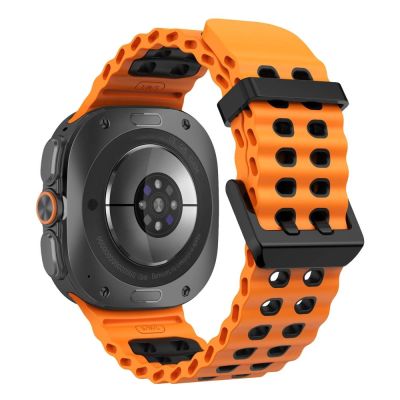 2. Tech-Protect Iconband Pro für Samsung Galaxy Watch Ultra 47 mm – Orange/Schwarz