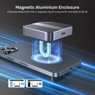 6. Unitek SolidForce Reefer Magnetisches USB-C-Laufwerksgehäuse für M.2 SSD (NVMe/SATA)