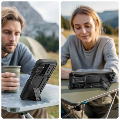 3. Tech-Protect Kevlar Cam+ Hülle für Samsung Galaxy A17 4G / 5G - Schwarz