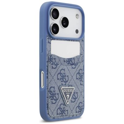 4. Guess 4G Nauble Card Triangle Hülle für iPhone 18 Pro / 17 Pro – blau