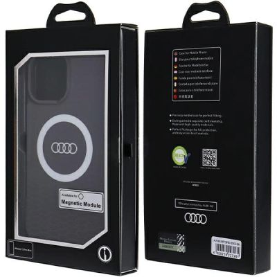 7. Audi IML Big Logo MagSafe Hülle für iPhone 13 Pro Max – schwarz
