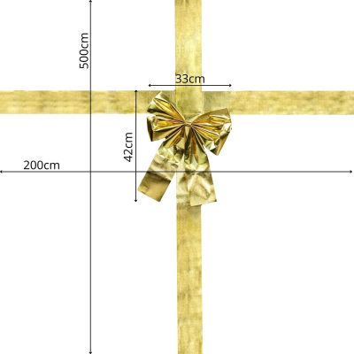 14. Türschleife 33x42CM Goldenes Band