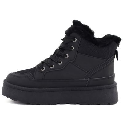 3. Schwarze Big Star Plateau-Schneestiefel für Damen UU274167