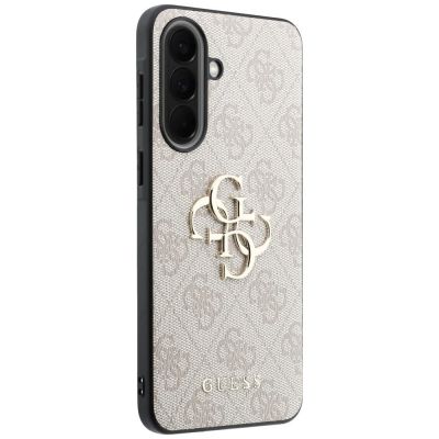 4. Guess Leder-Schutzhülle mit Metalllogo für Samsung Galaxy A57 5G – Rosa