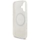 7. Guess IML Flowers Electro Pearl Strap MagSafe Hülle für iPhone 17 - weiß