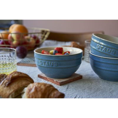 4. Staub Ceramique Schüssel-Set 0,7 l Rund Keramik Türkis 4-tlg.