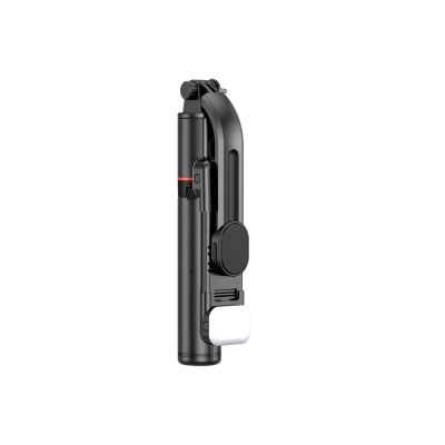 5. Tech-Protect L05S Bluetooth-Selfie-Stick mit Stativ bis 105 cm mit LED-Lampe – Schwarz