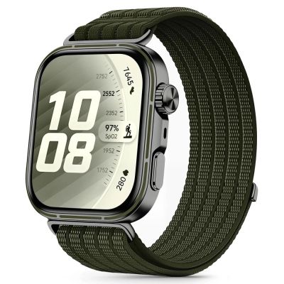 Tech-Protect Nylonarmband für Huawei Watch Fit 3 / 4 / 4 Pro / 5 / 5 Pro - Grün