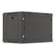 19. Wandmontierter Installationsschrank 19" 6U 540x350 schwarze Glastür LANBERG (Flat Pack)
