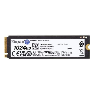 12. Kingston KC3000 SSD (1 TB; M.2 2280; PCIe 4.0 x4 NVMe; SKC3000S/1024G)