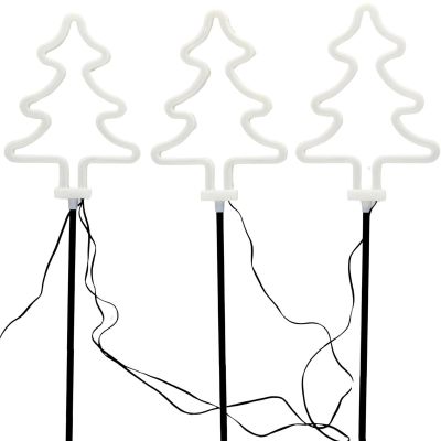 2. Dekorative Gartenleuchten, 3er-Set, Neon-Wegeleuchten für den Weihnachtsbaum