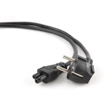 GEMBIRD Stromkabel für Notebook Cloverleaf C5 (3-polig) VDE 1 m, Schwarz