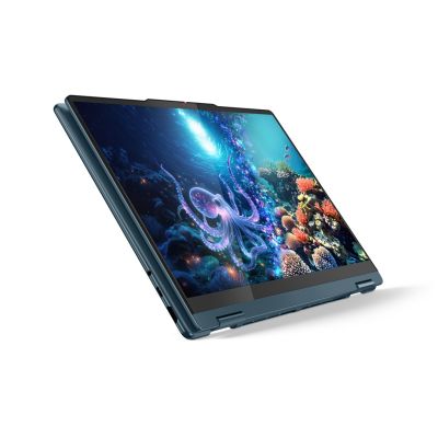 3. Lenovo Yoga 7 2-in-1 14AKP10 Ryzen AI 5 340 14,0" WUXGA Touch OLED 400 Nits glänzend 60 Hz 16 GB LPDDR5-6400 SSD512 Radeon 840M Grafikkarte 5,0 MP Kamera 70 Wh Windows 11 Tidal Teal